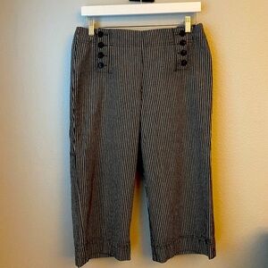 Y2K 90s striped sailor gaucho pants wide leg